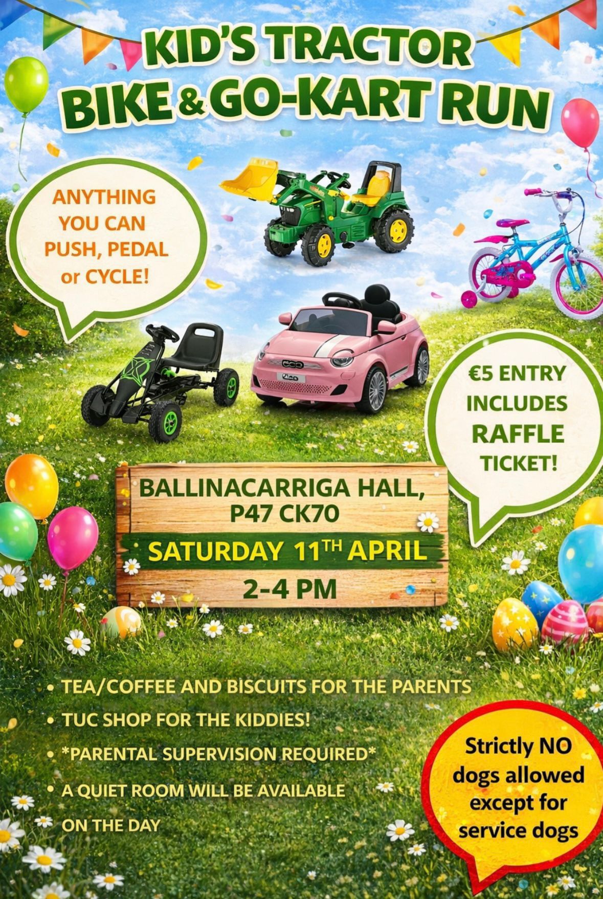 Kid’s Tractor, Bike & Go-Kart Run Coming to Ballinacarriga
