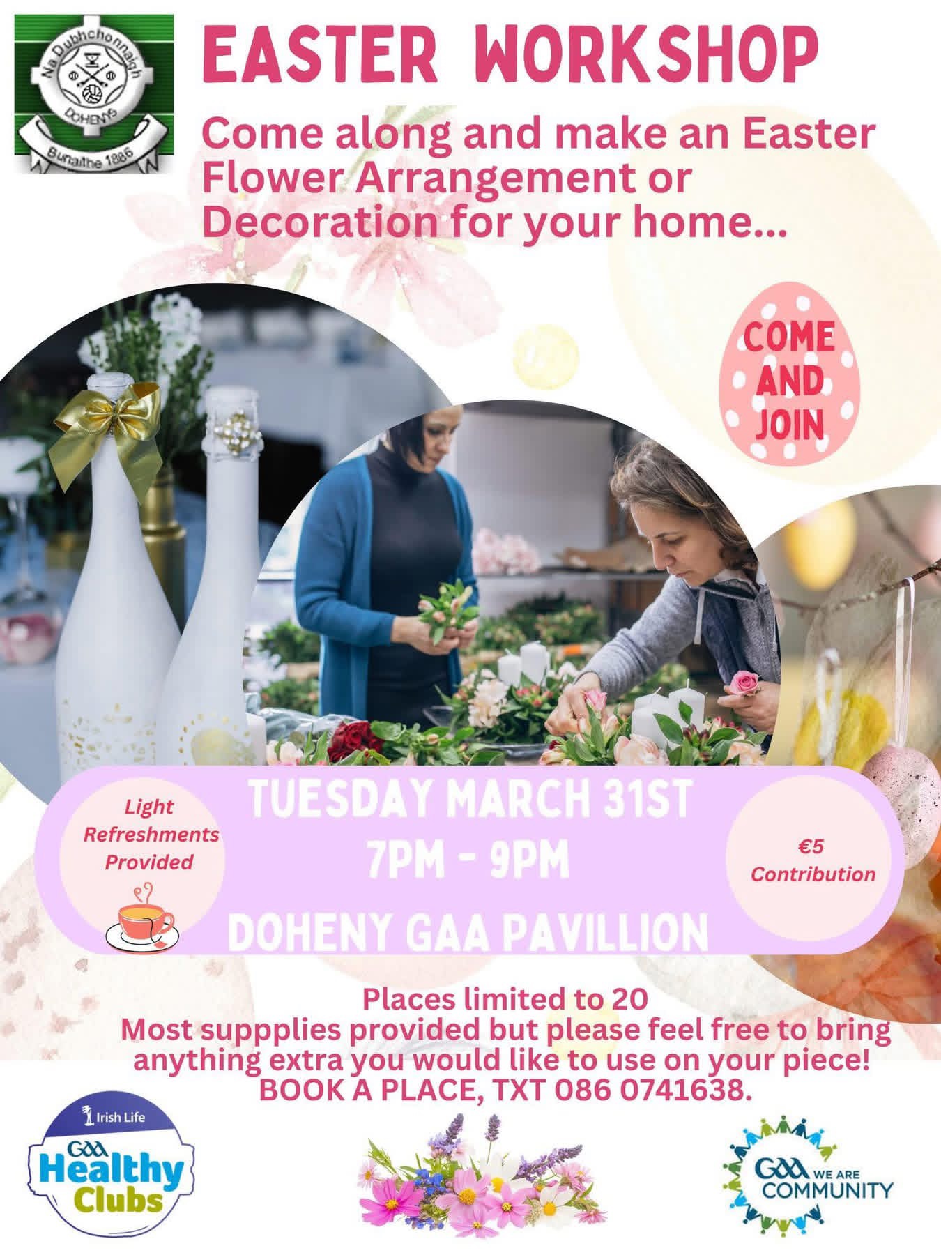 Easter Workshop at Doheny GAA Pavilion