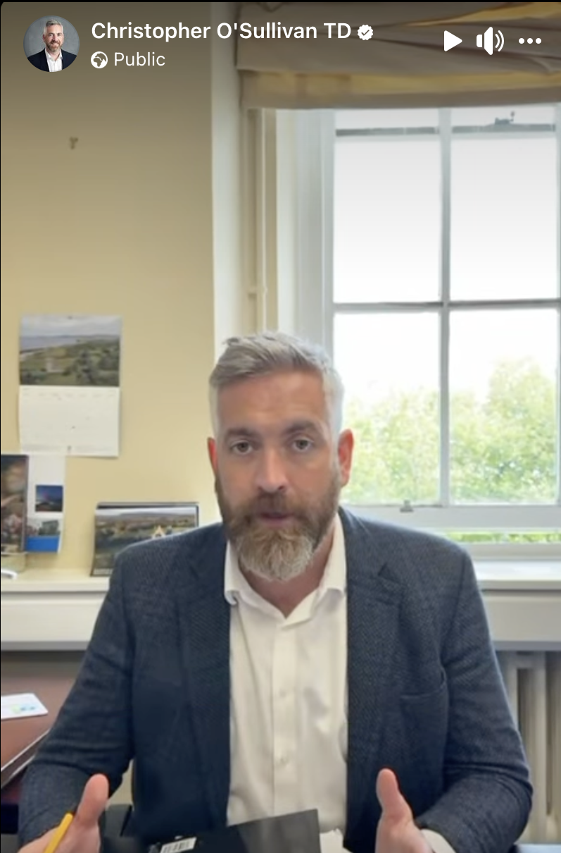 Minister Christopher O Sullivan Announcement on Dunmanway