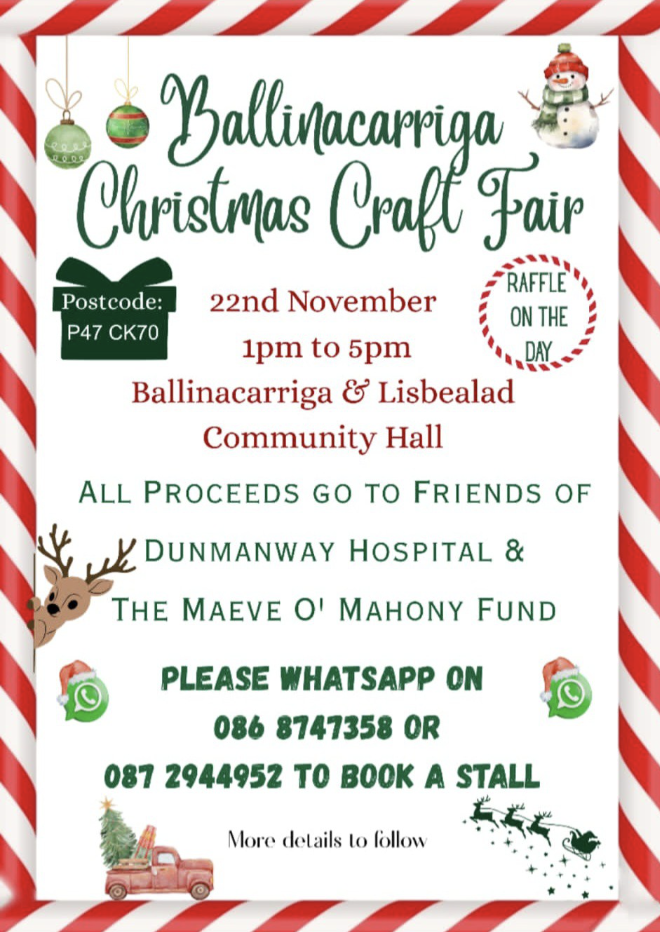 Ballinacarriga Christmas Craft Fair